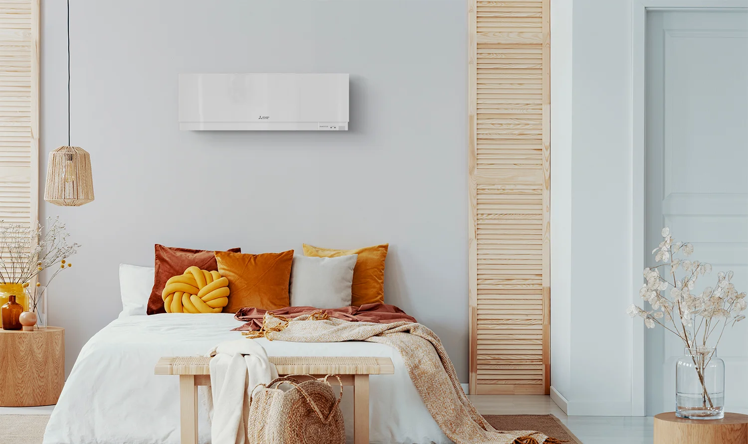 wbu-fall-hero Mitsubishi AC mounted on well of the bedroom
