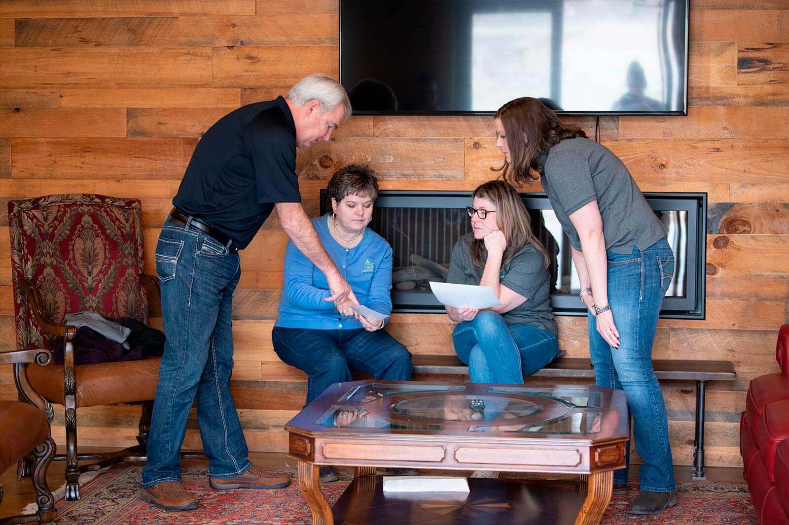 James with Tina, Nicole & Jessica