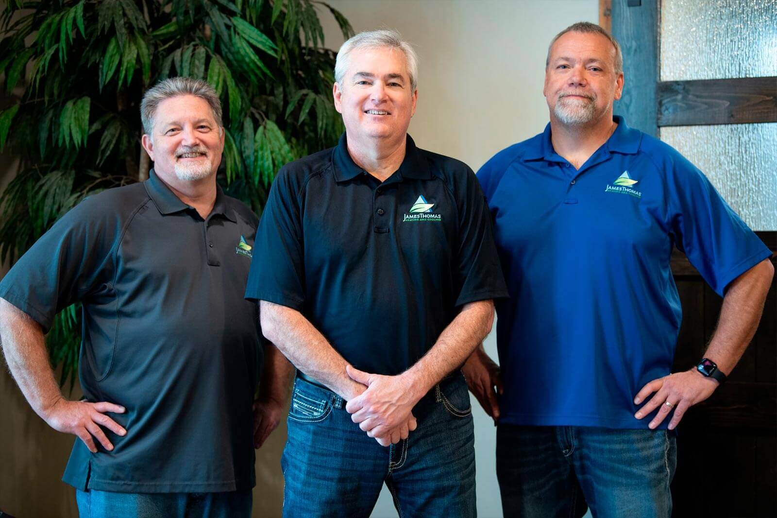 Jimmy with Les and James