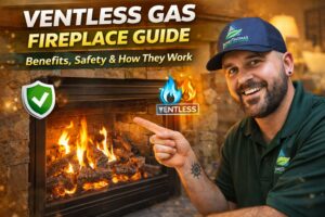 ventless gas fireplace