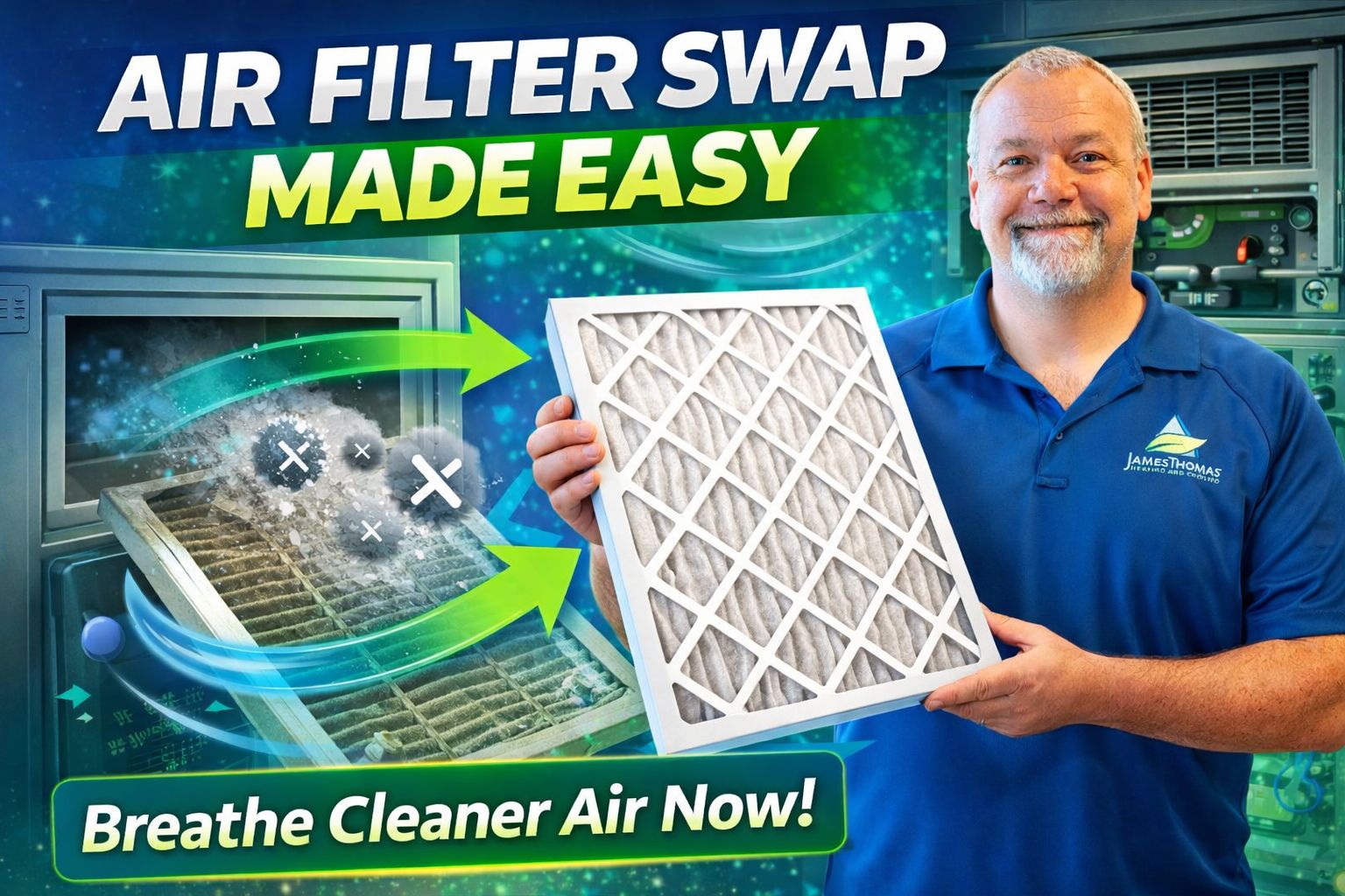 Air filter replacement process illustrated with clear steps and tools for easy understanding and execution.