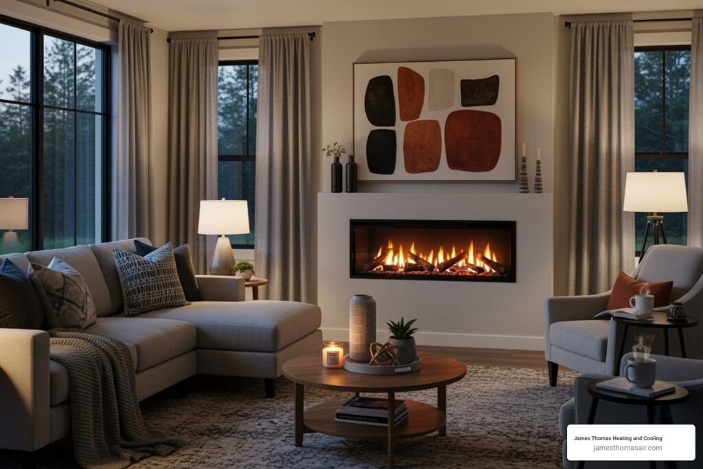 ventless gas log fireplace