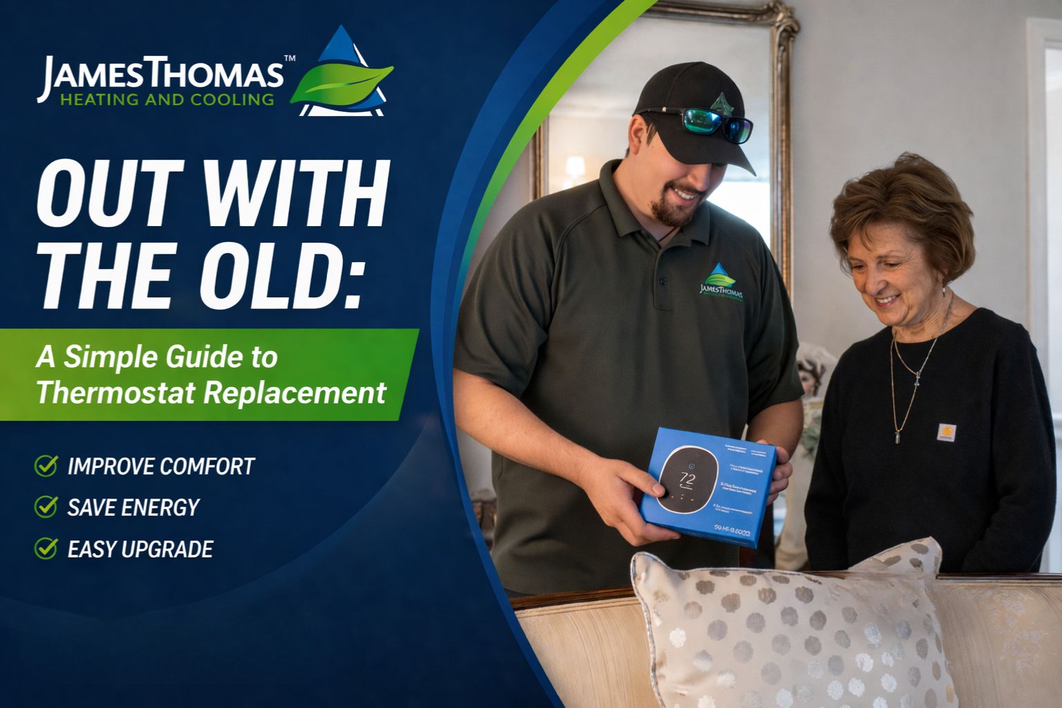 replacing an old thermostat with a new one