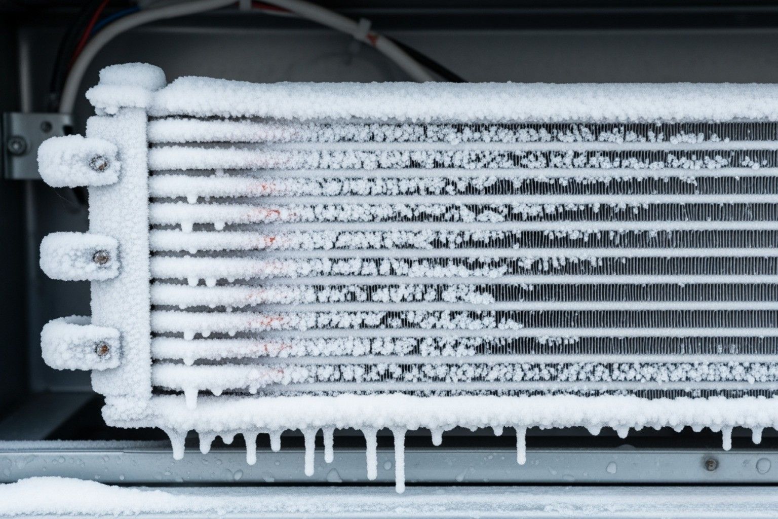 frozen evaporator coil - AC low refrigerant